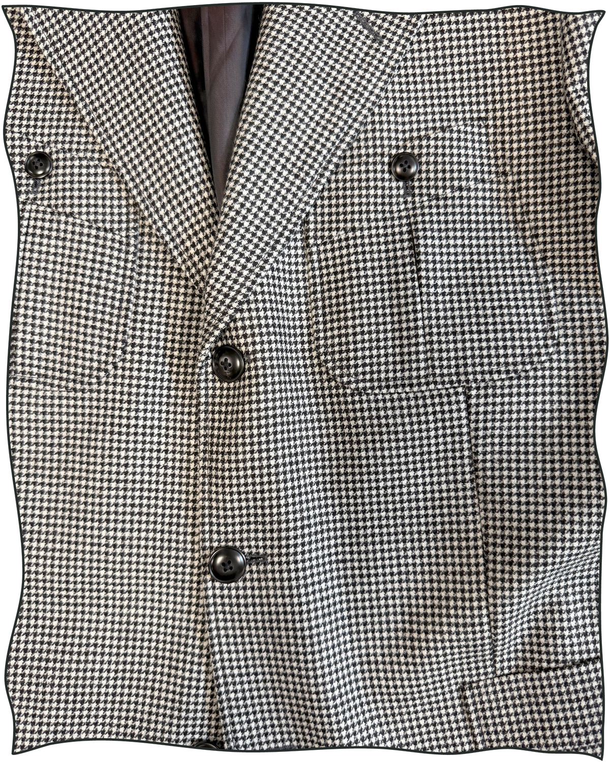 Sample Merino B&W Puppytooth King Cole Suit Size 40/34