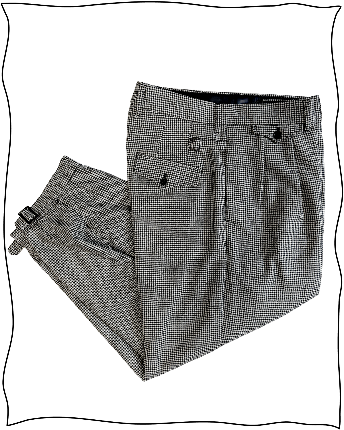 Sample Merino B&W Puppytooth King Cole Suit Size 40/34