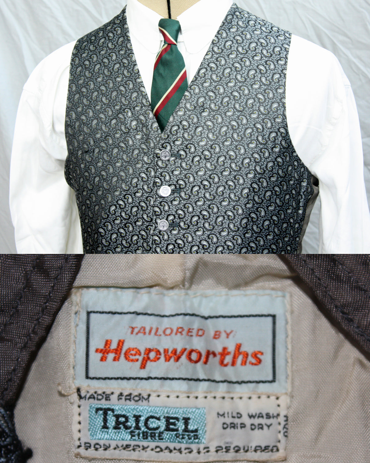 Vintage British Paisley Waistcoat SL-BF1