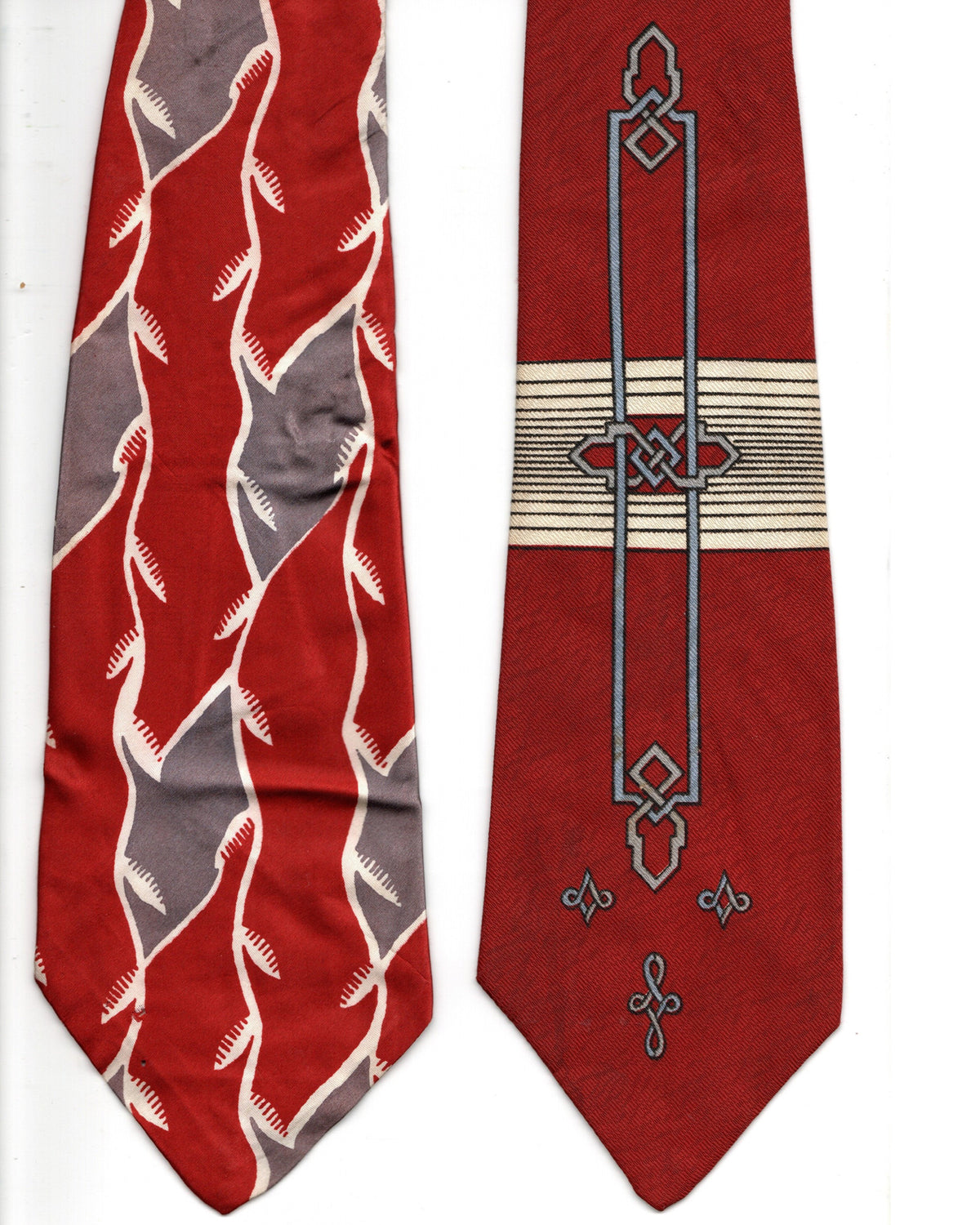 1940s/1950s ‘Bold Look’ American Ties x2  SL – T83