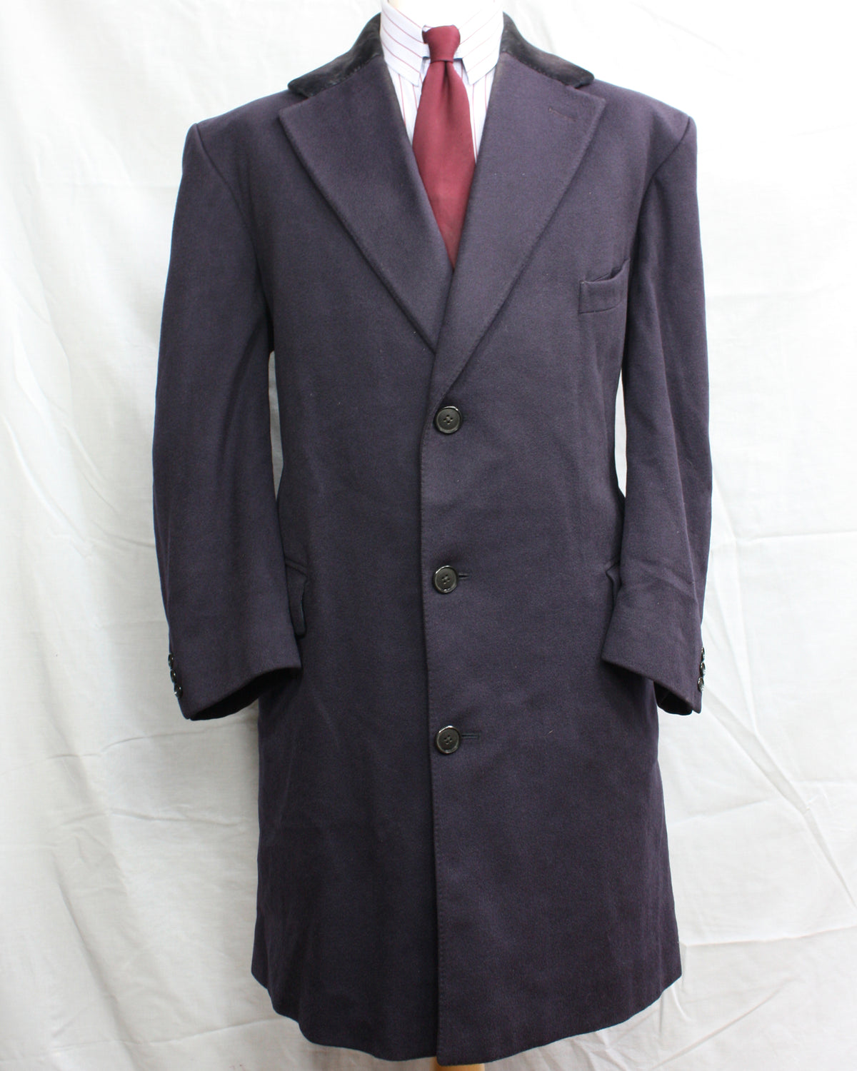 Vintage British ‘Midnight Blue’ Overcoat - SL (2025)45