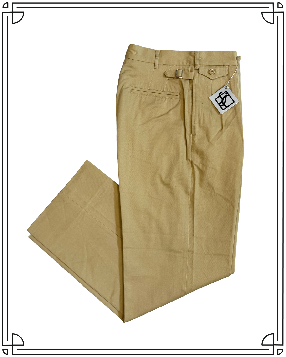 Sample Sand Cotton Ellington Trousers Size 32
