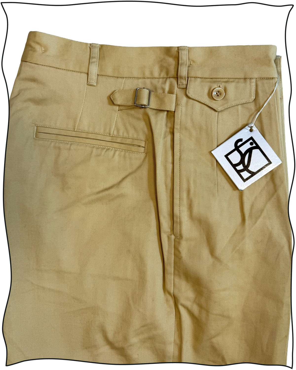 Sample Sand Cotton Ellington Trousers Size 32