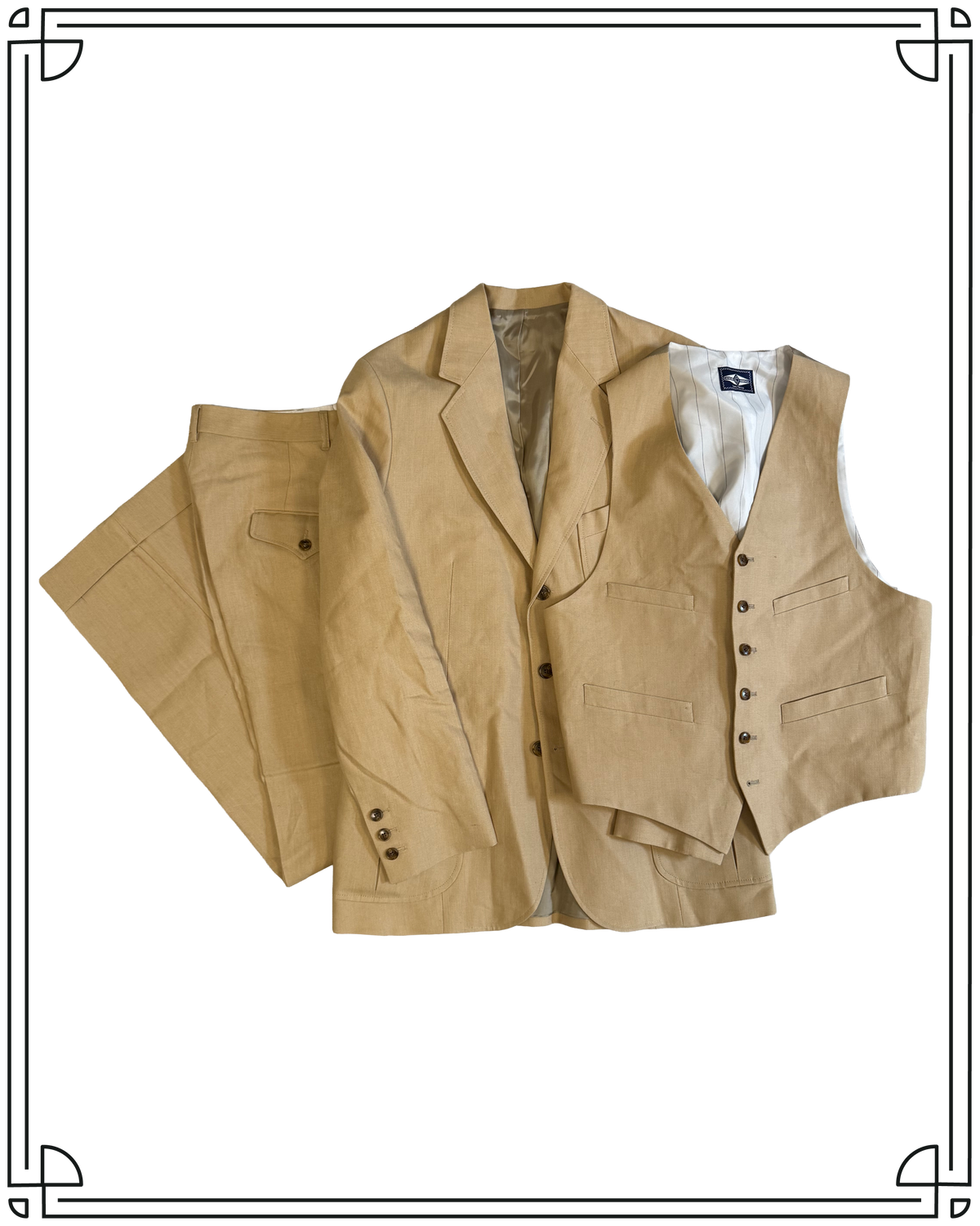 Sample Sand King Cole Irish Linen Suit Size 40/32