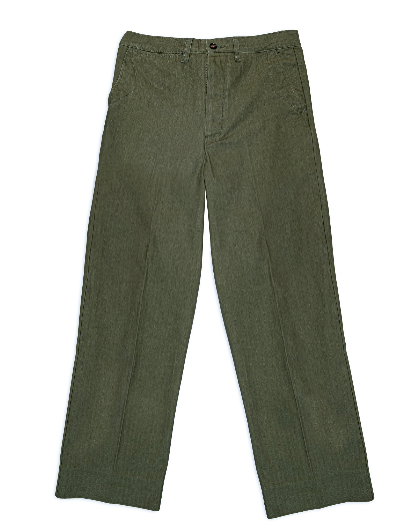 Green Herringbone Cotton Work Trousers size 32