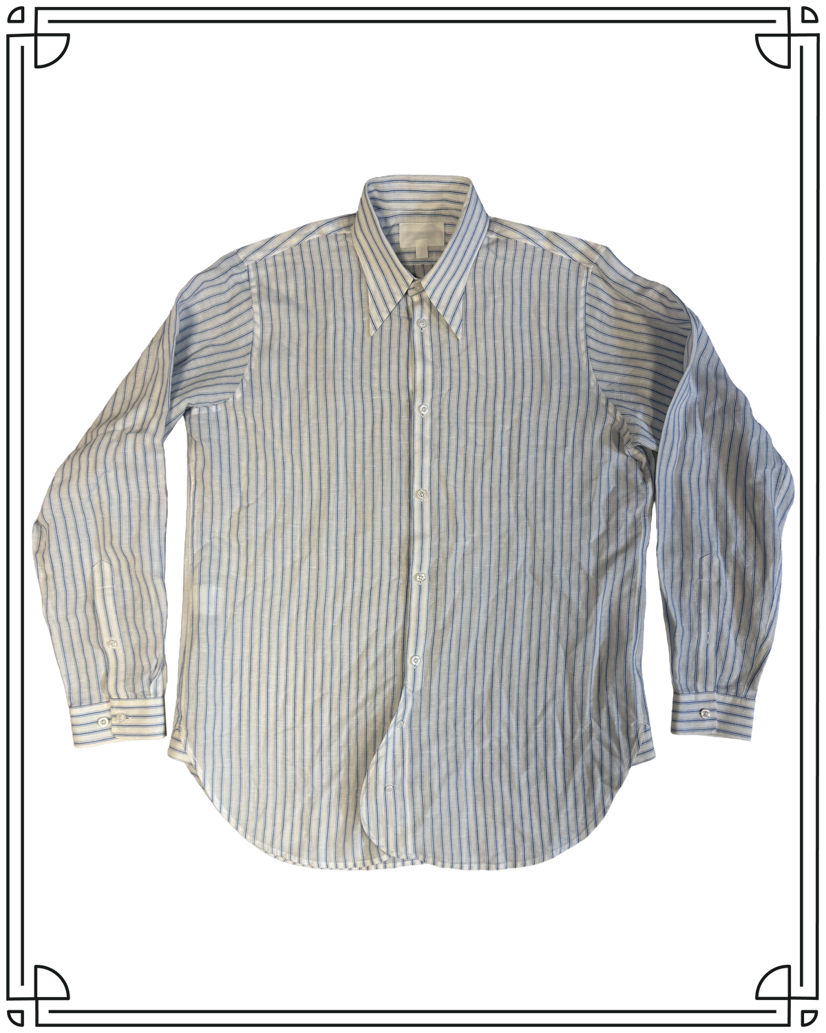 Sample Striped Linen Dress Shirt Size 15.5