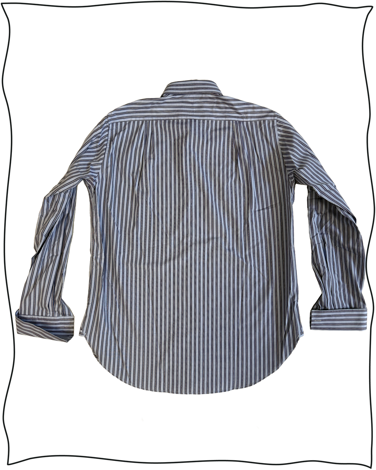 Sample Striped Tab Collar Dress Shirt Size 15.5