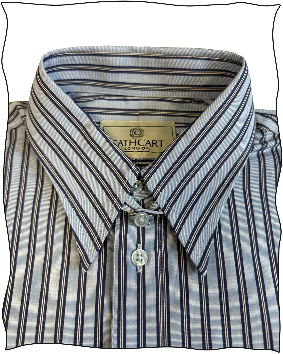 Sample Striped Tab Collar Dress Shirt Size 15.5