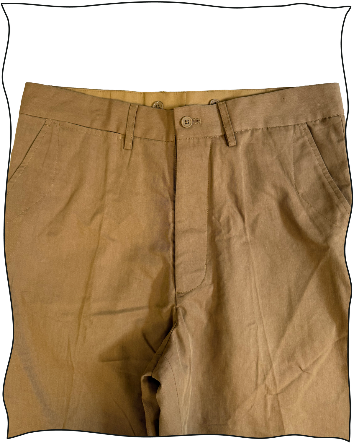 Sample Tobacco Cinch Back Work Trousers Size 34