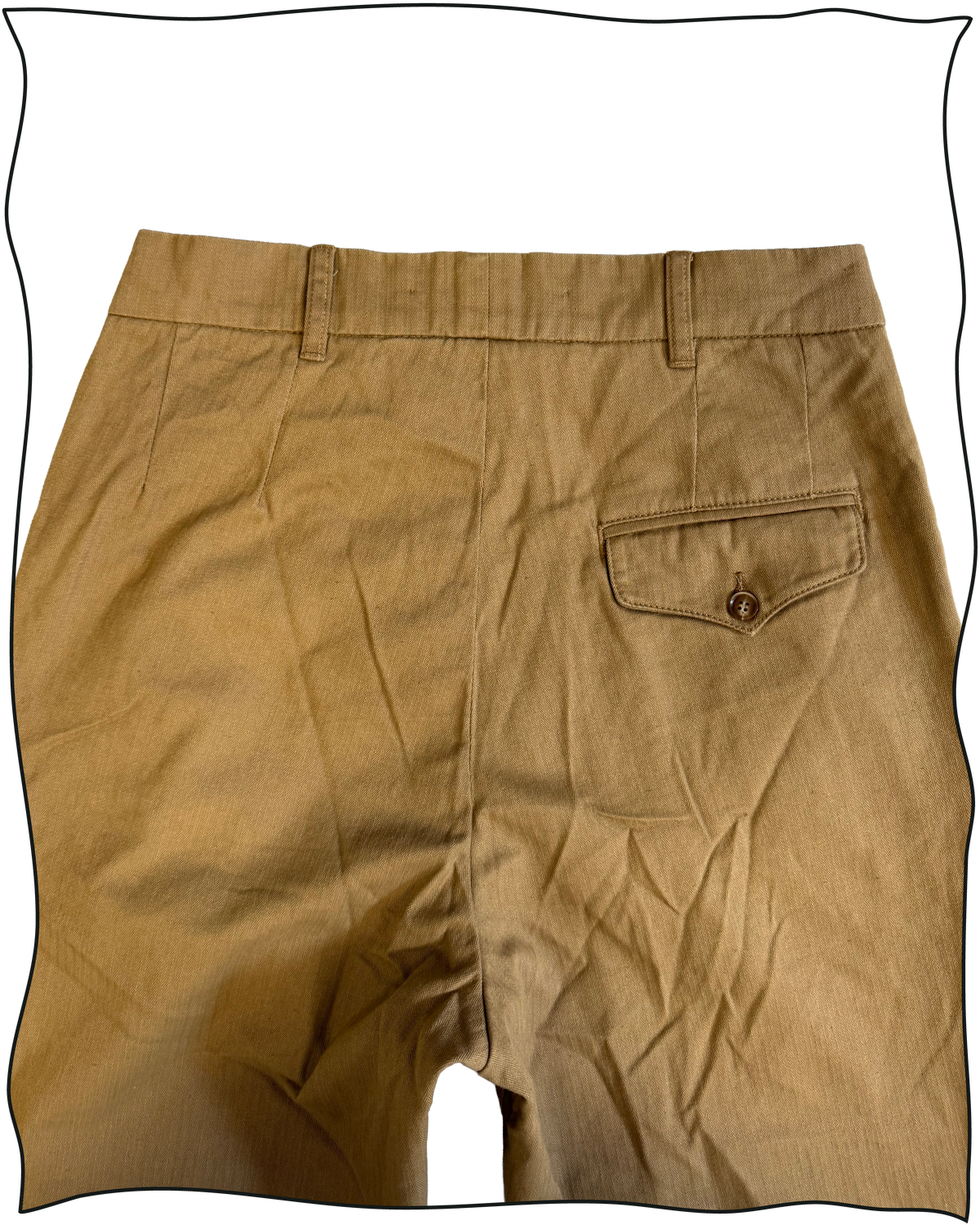 Sample Tan Herringbone Work Trousers Size 32