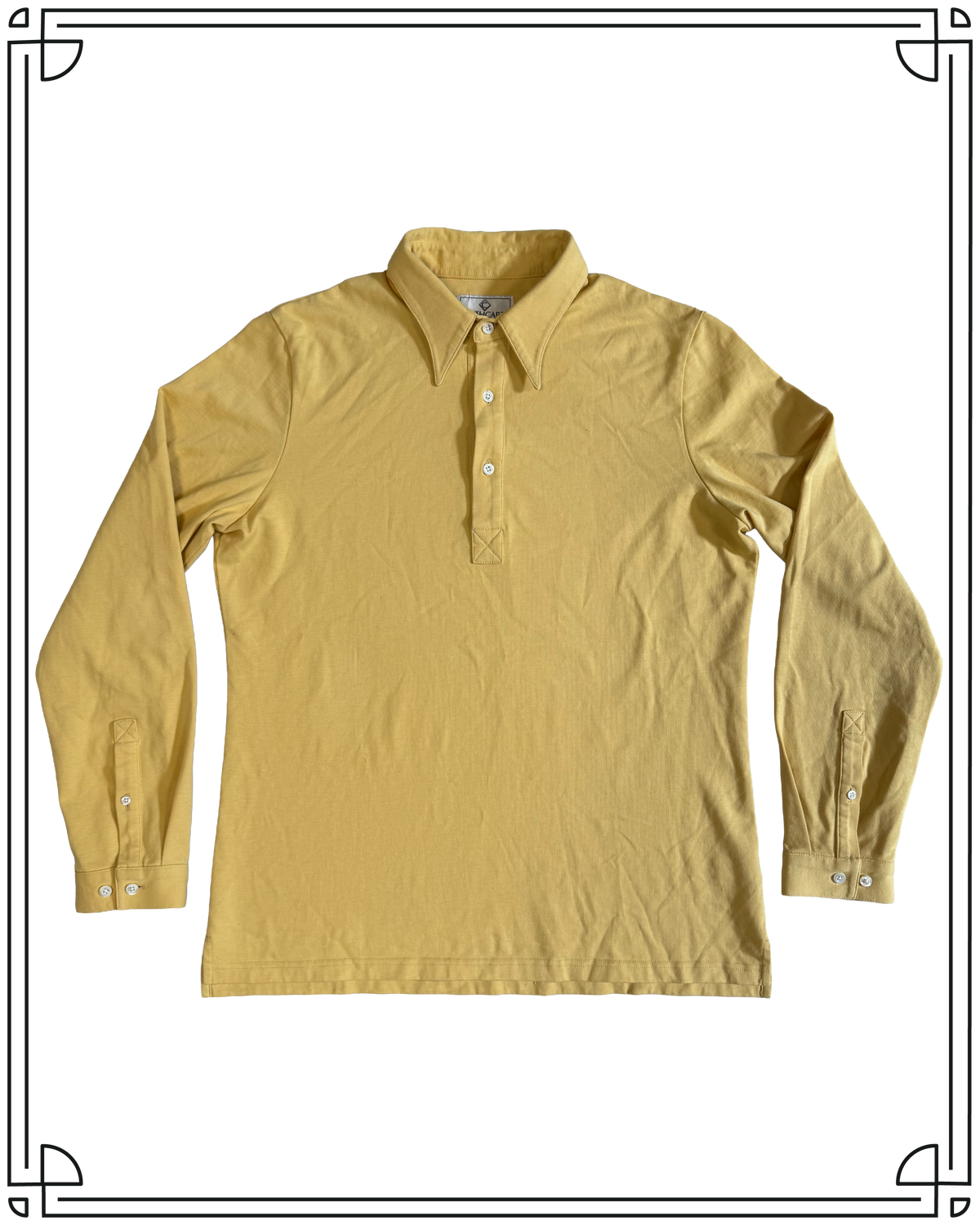 Sample Mustard Long Sleeve Polo Size M