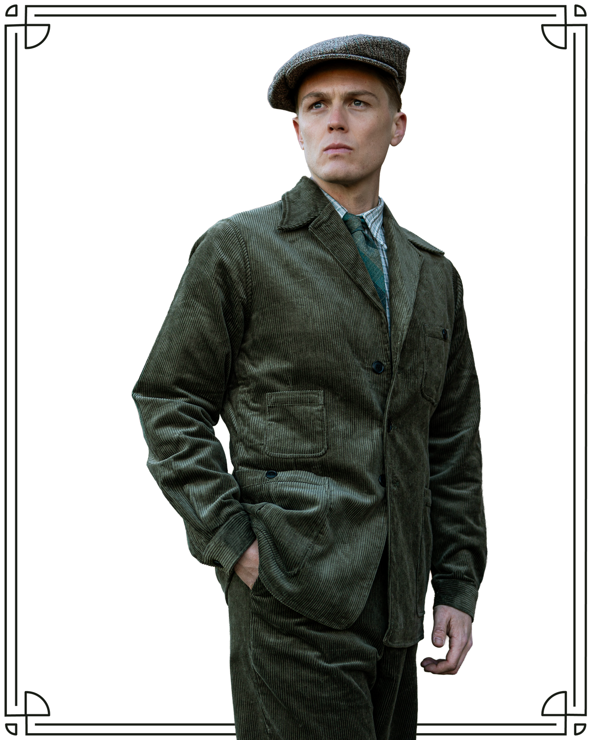 Sample Olive Corduroy Artisan Jacket Size 42