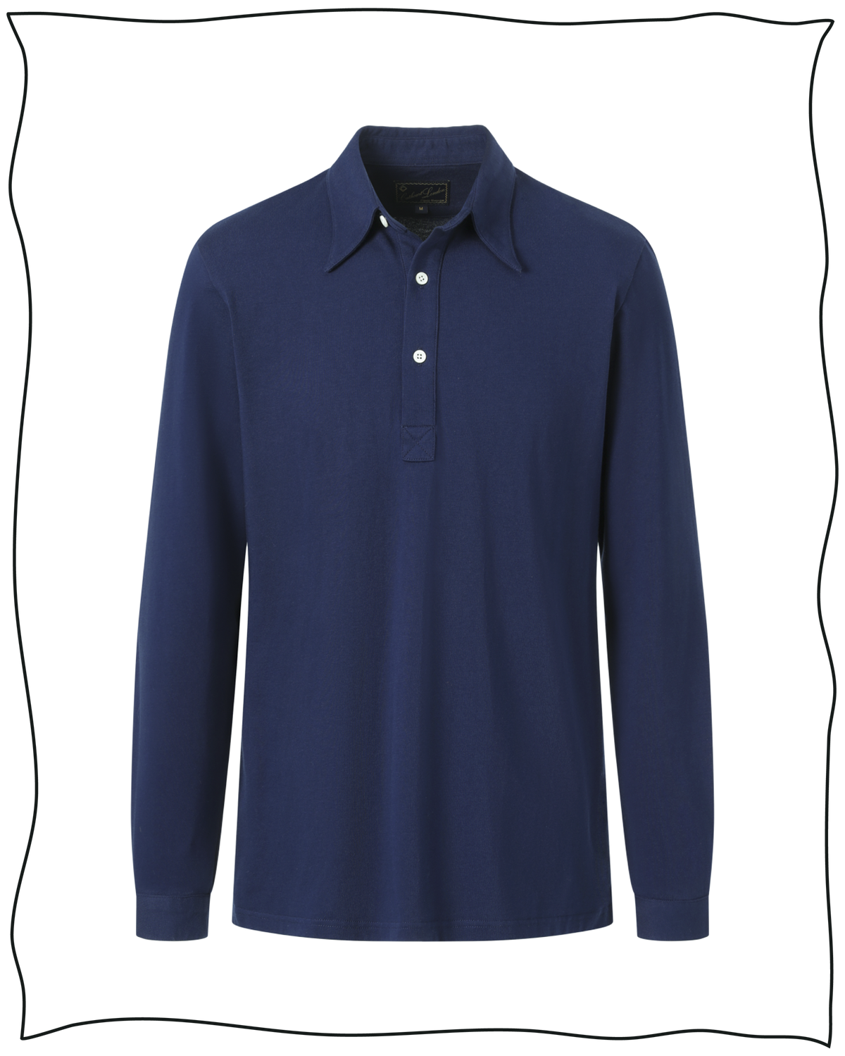 Navy Long Sleeve Polo