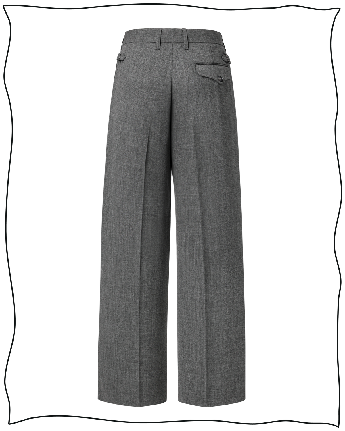 Mid-Grey Wool Twist Ellington Trousers