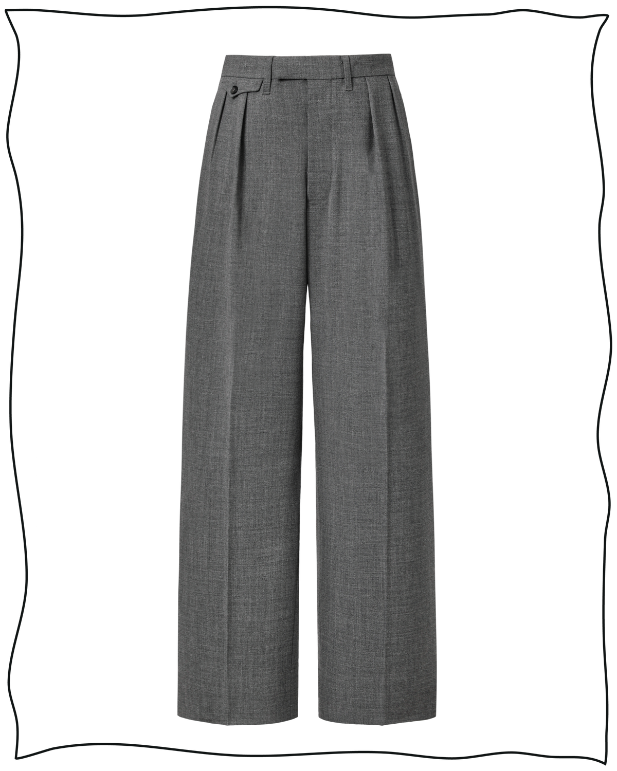 Mid-Grey Wool Twist Ellington Trousers