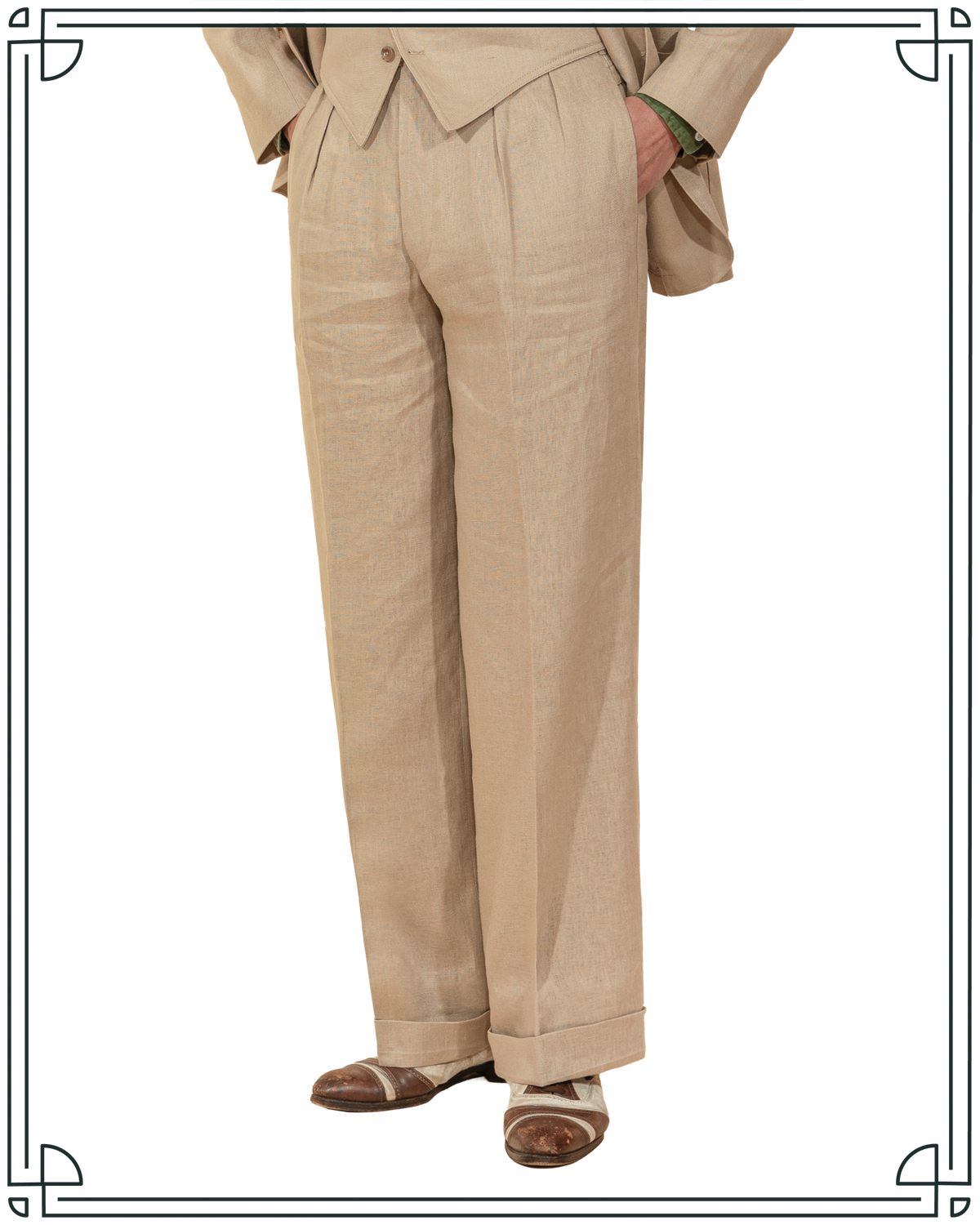 Sand Linen Ellington Trousers