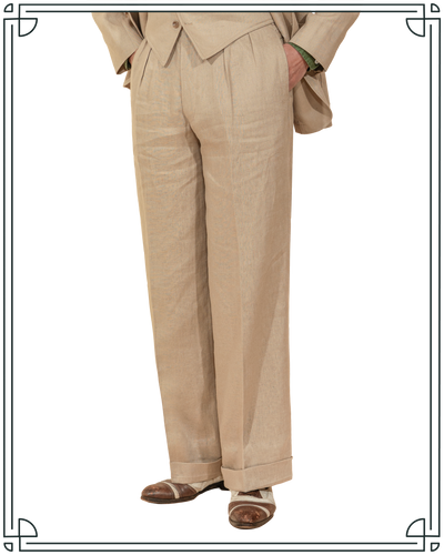 Sand Linen Ellington Trousers