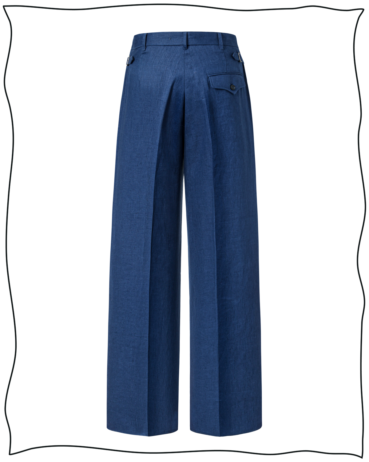 Cobalt Linen Ellington Trousers