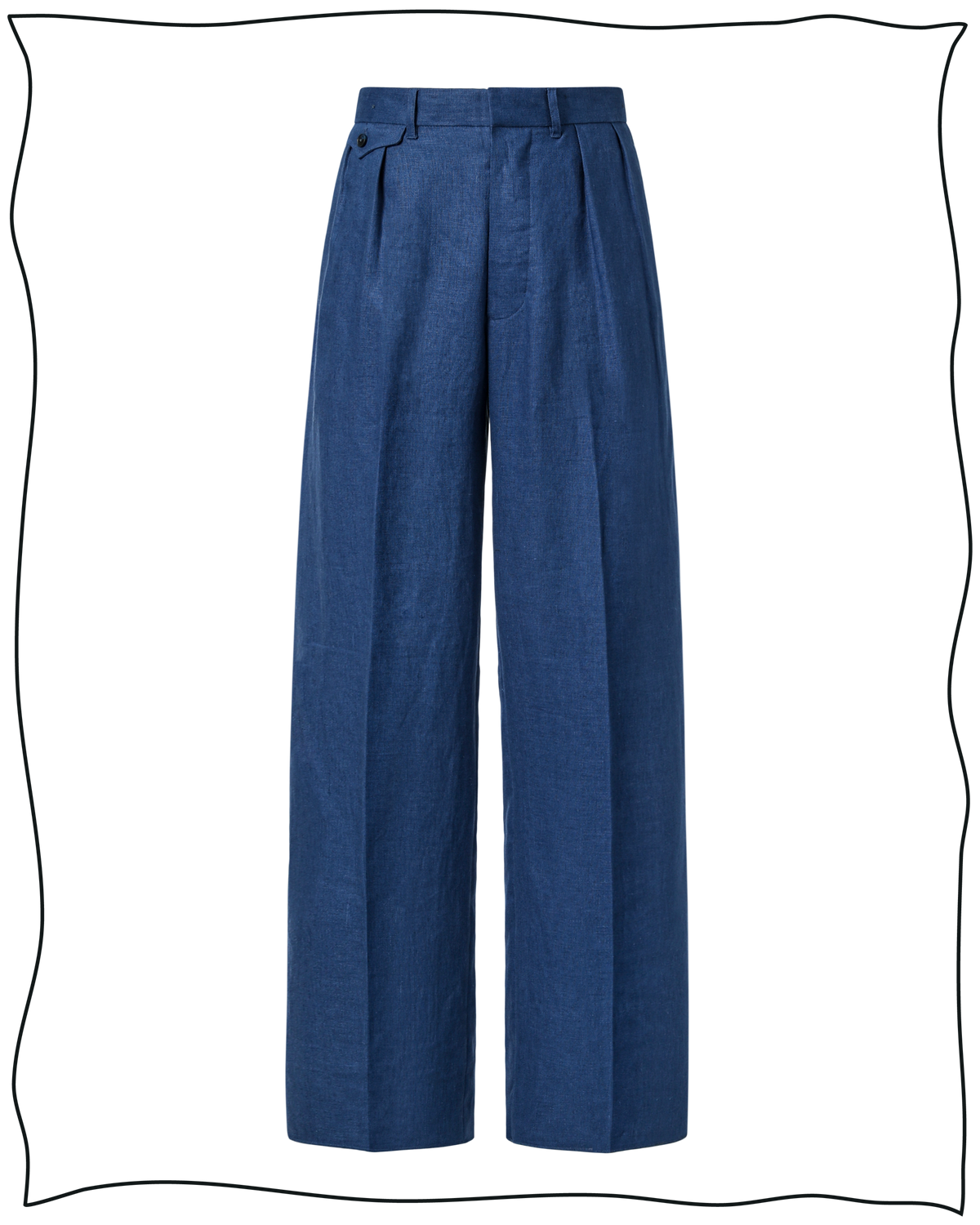 Cobalt Linen Ellington Trousers