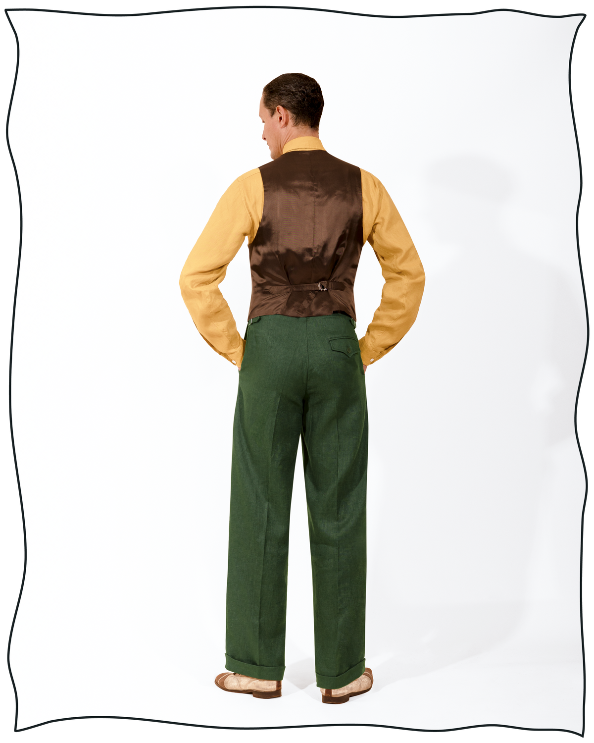 Palm Linen King Cole Waistcoat