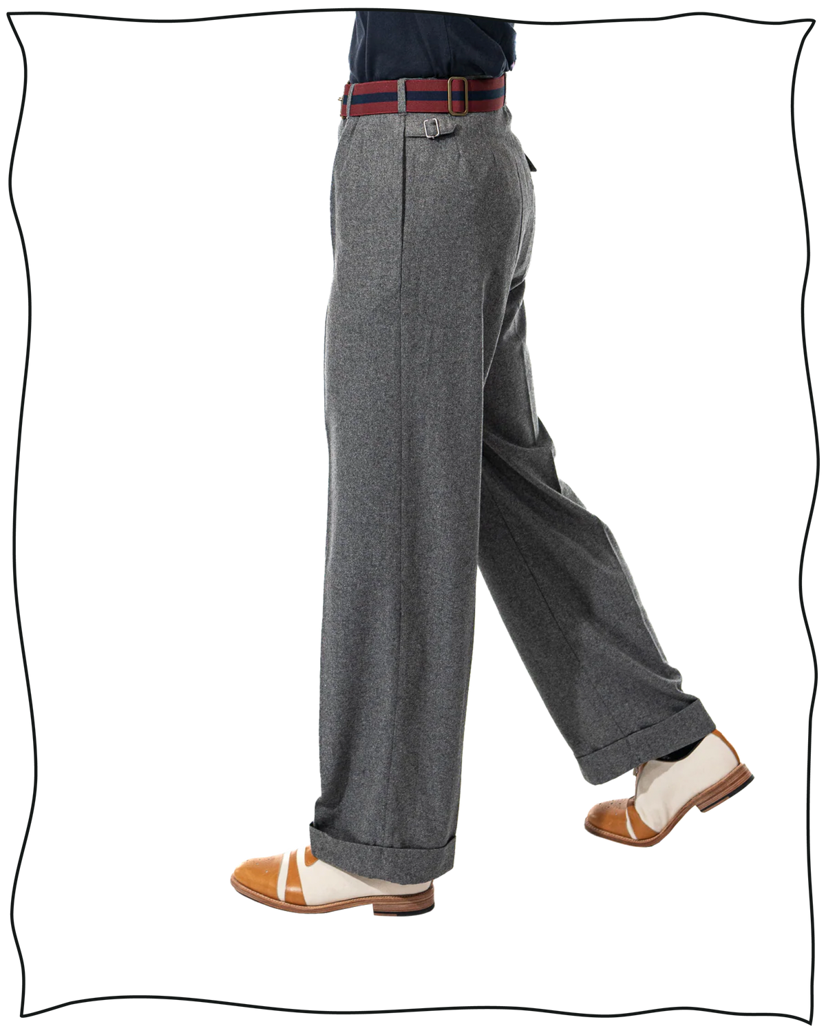 Mid-Grey Ellington Flannel Trousers