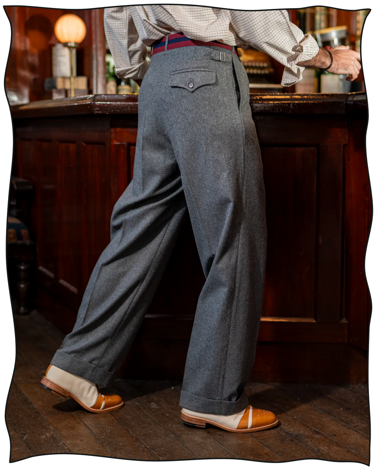 Mid-Grey Ellington Flannel Trousers