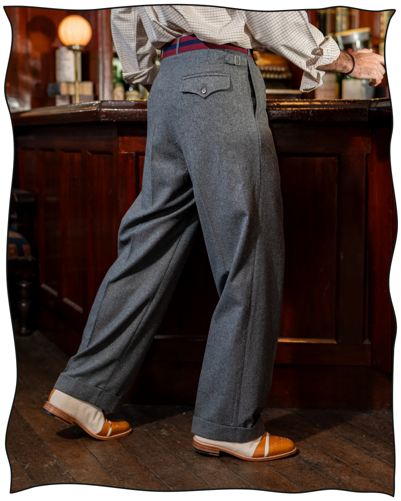 Mid-Grey Ellington Flannel Trousers – Cathcart