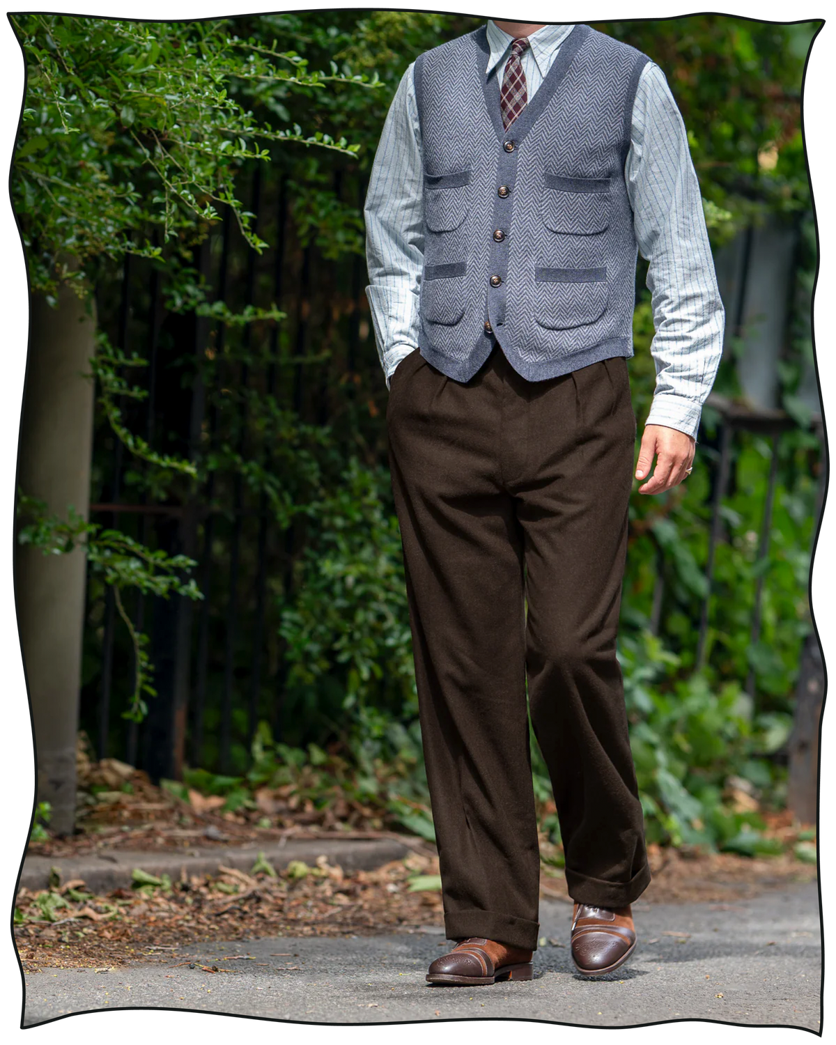 Chocolate Ellington Flannel Trousers