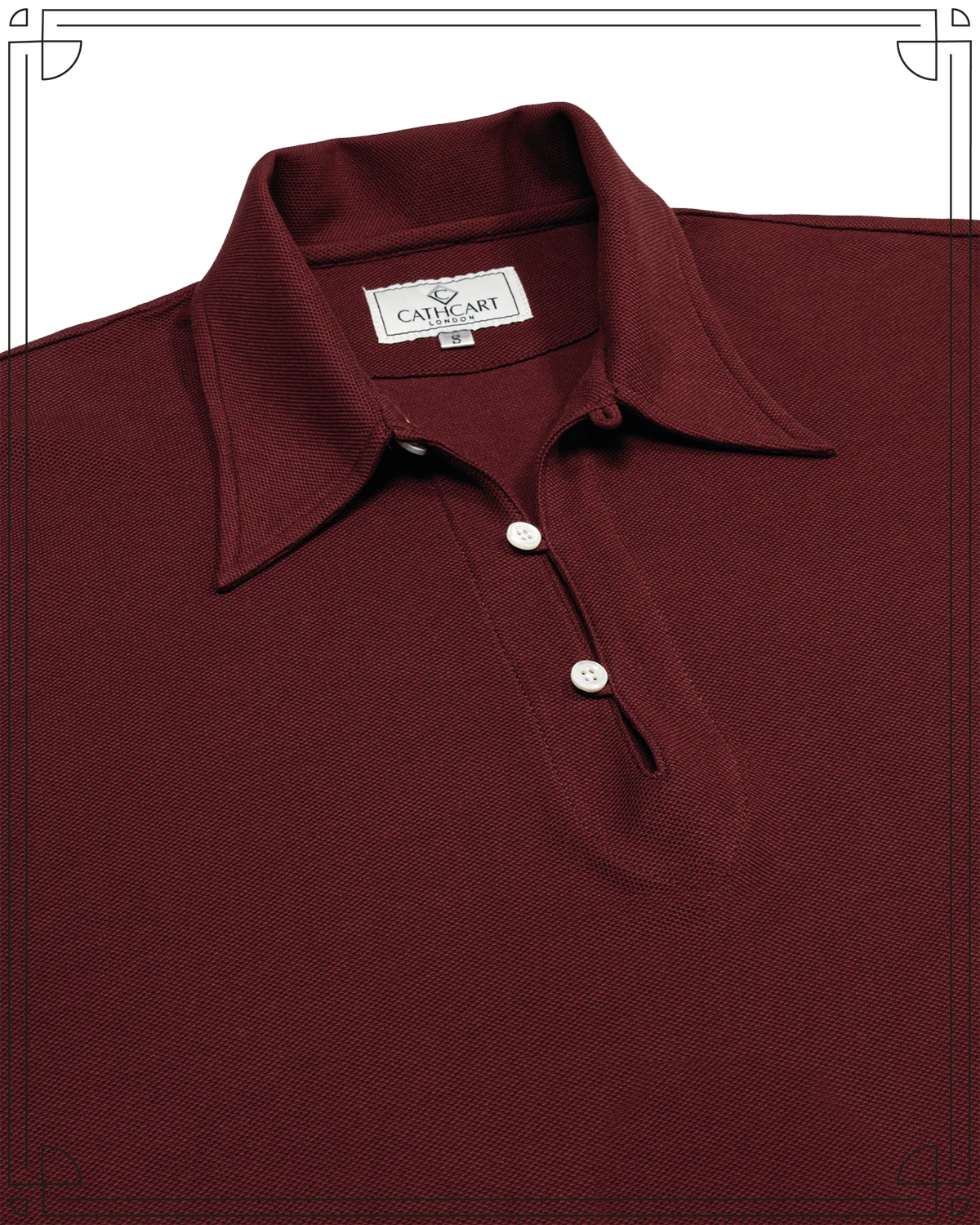 Sample Burgundy Deco Polo Size M