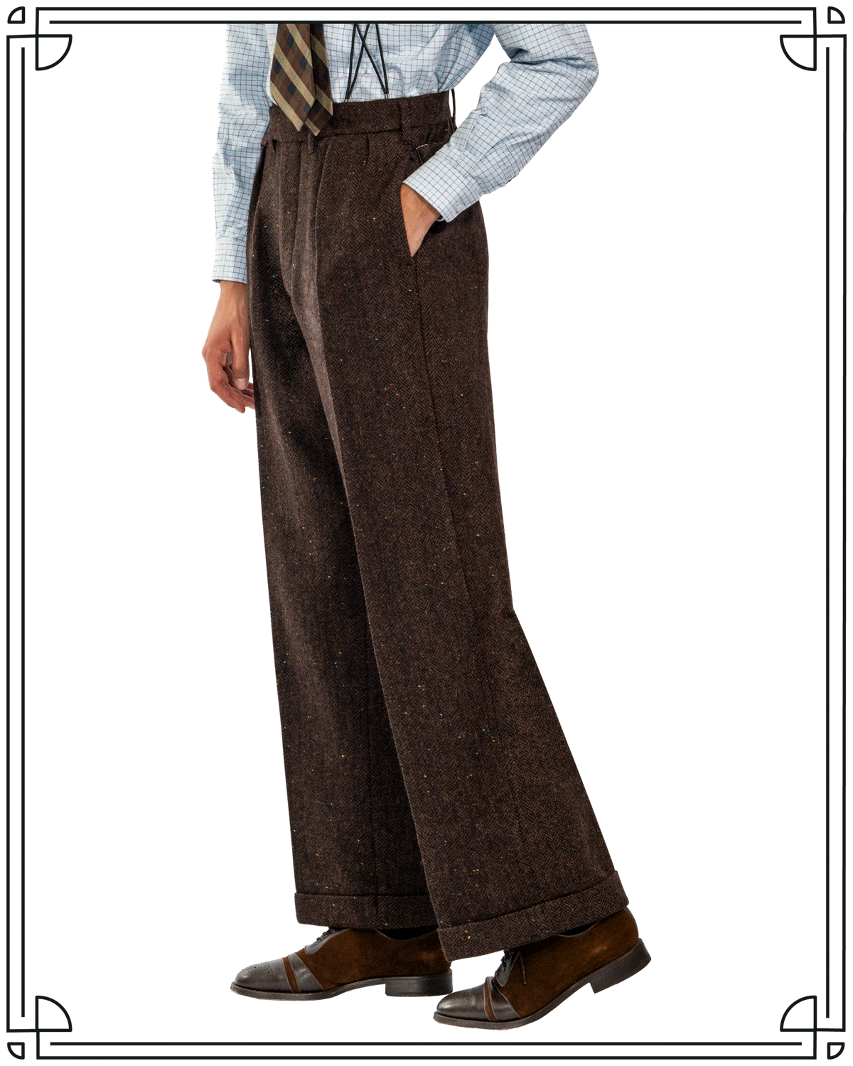 Chocolate Donegal Ellington Trousers