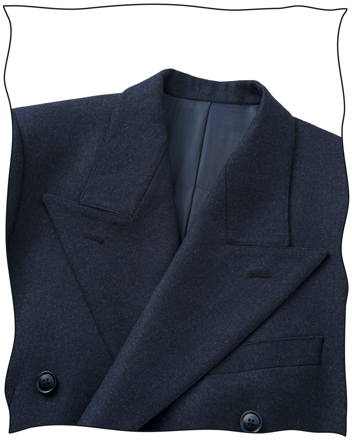 Navy Worsted King Cole DB Jacket