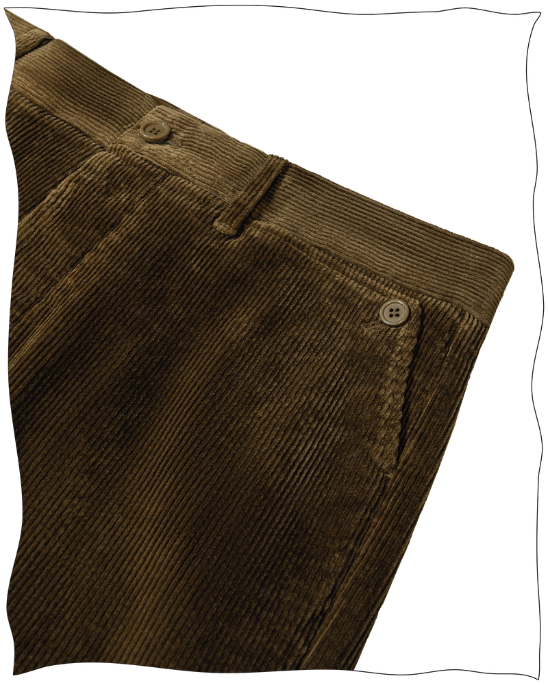 Golden Brown Corduroy Battle Trousers