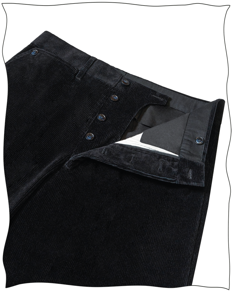 Midnight Corduroy Battle Trousers