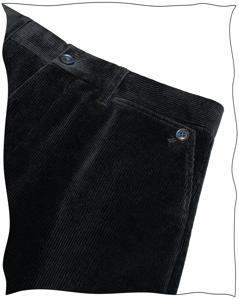Midnight Corduroy Battle Trousers
