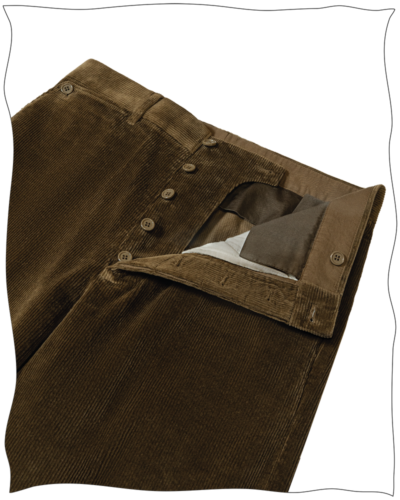 Golden Brown Corduroy Battle Trousers