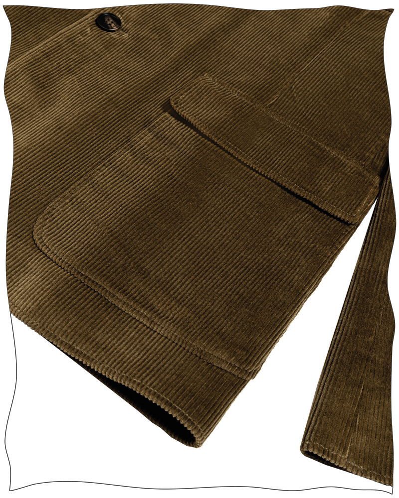 Golden Brown Corduroy Deck Jacket