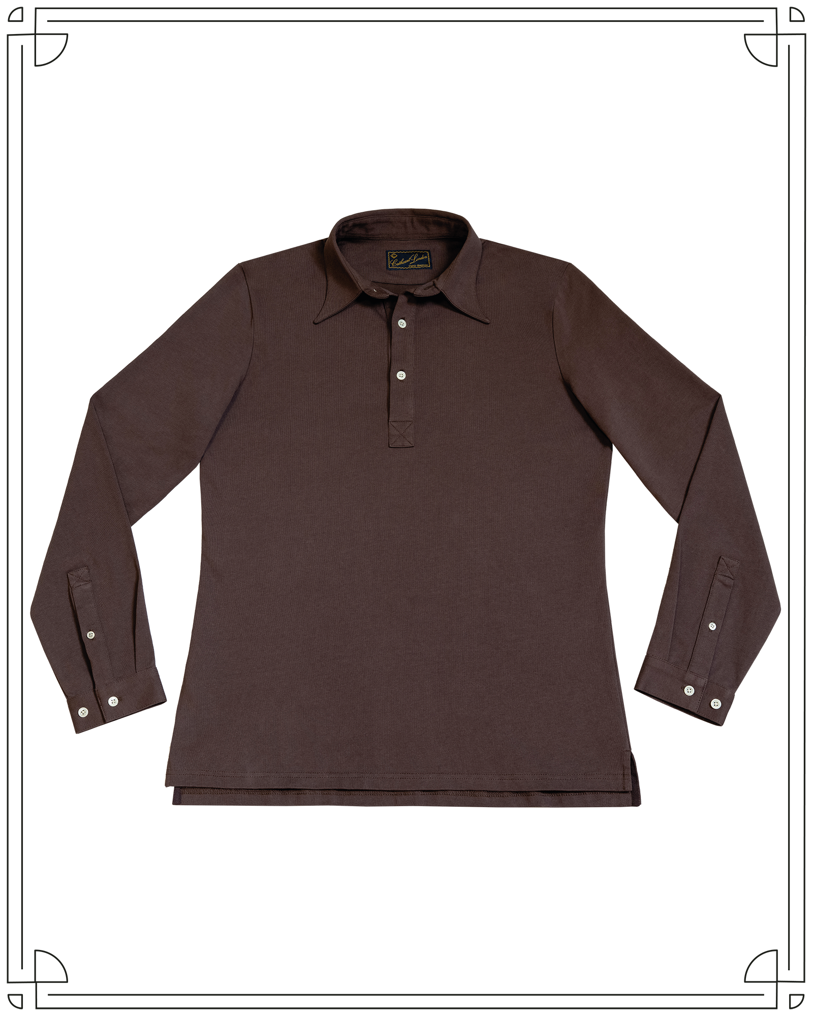 Chocolate Long Sleeve Polo – Cathcart Chocolate Long Sleeve Polo – Cathcart