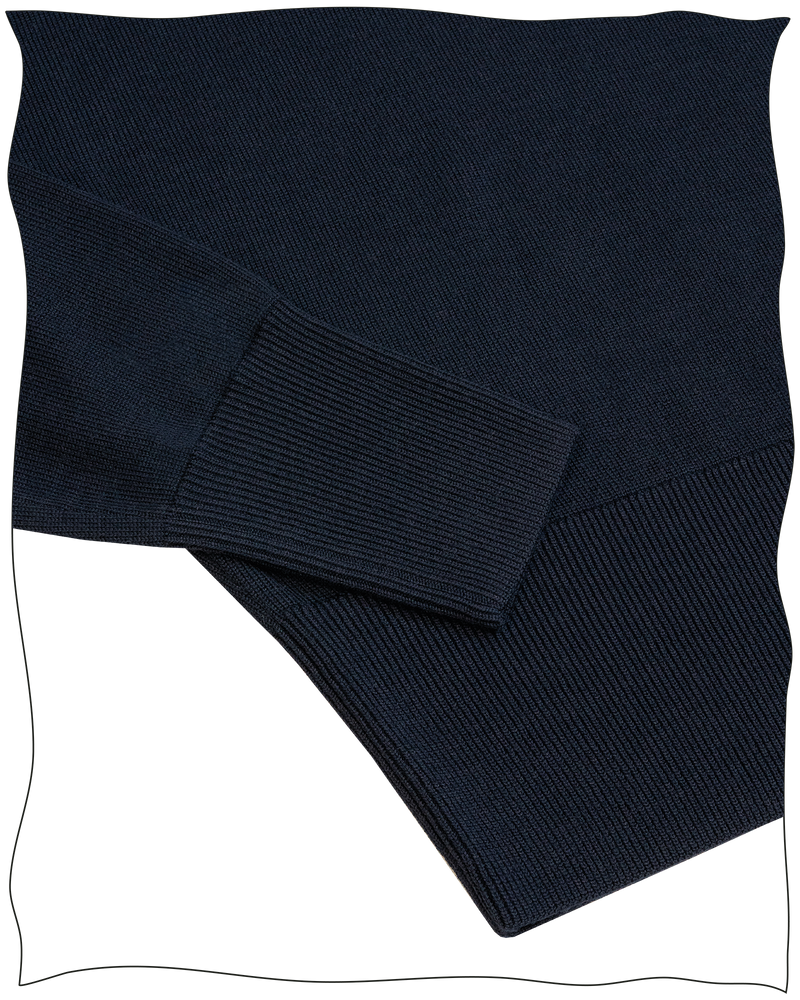 Cathcart London Merino Rollneck Jumper in Navy