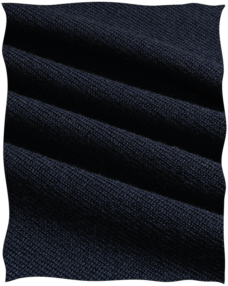 Cathcart London Merino Rollneck Jumper in Navy Merino Wool