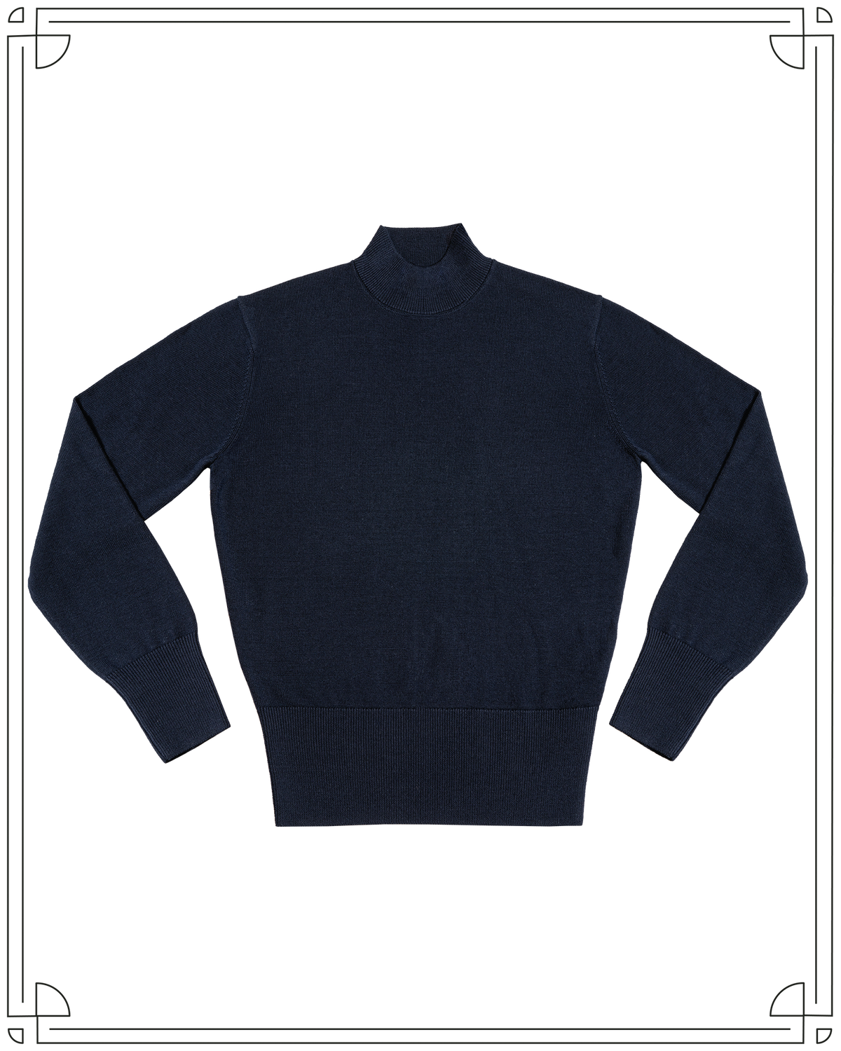 Navy Merino Rollneck Jumper