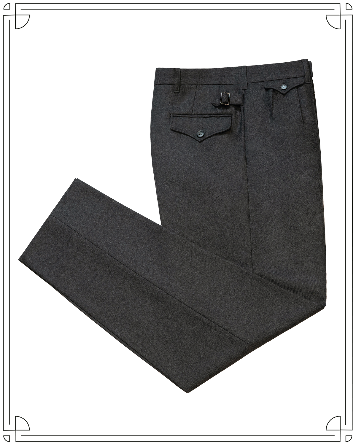 Grey Worsted Astor Flannel Trousers