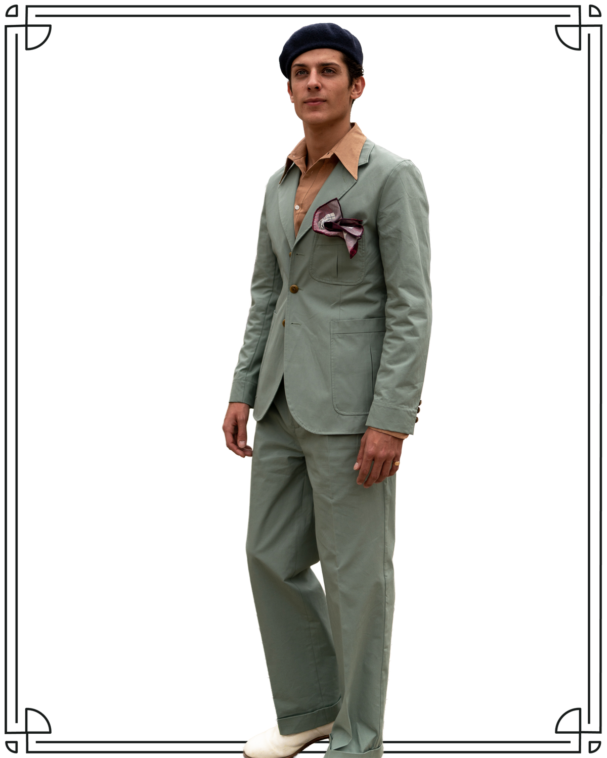 Sample Jade Cotton King Cole Suit Size 44/36