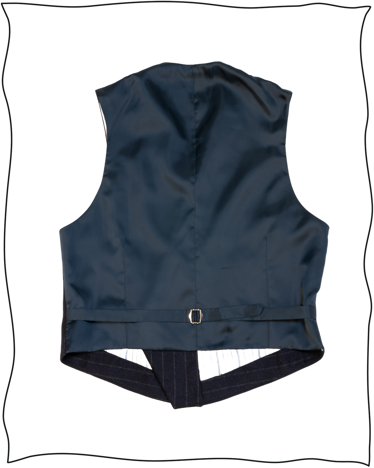 Sample Navy Chalk Stripe Eden Waistcoat Size 44
