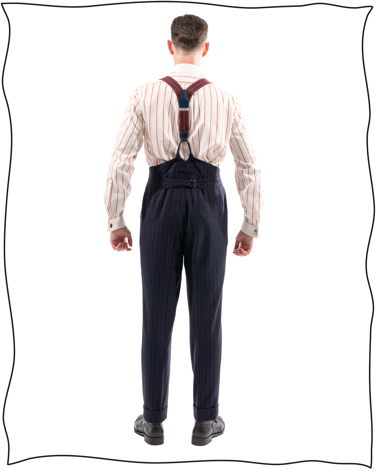 Sample Navy Stripe Eden Trousers Size 36