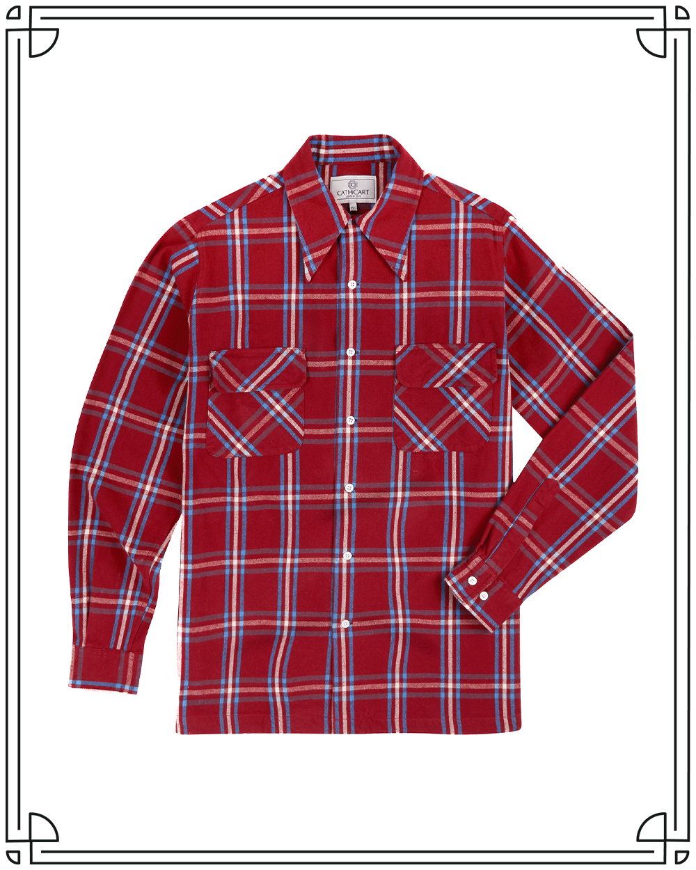 Sample Nevada Red Flannel Camp Shirt Size 16.5