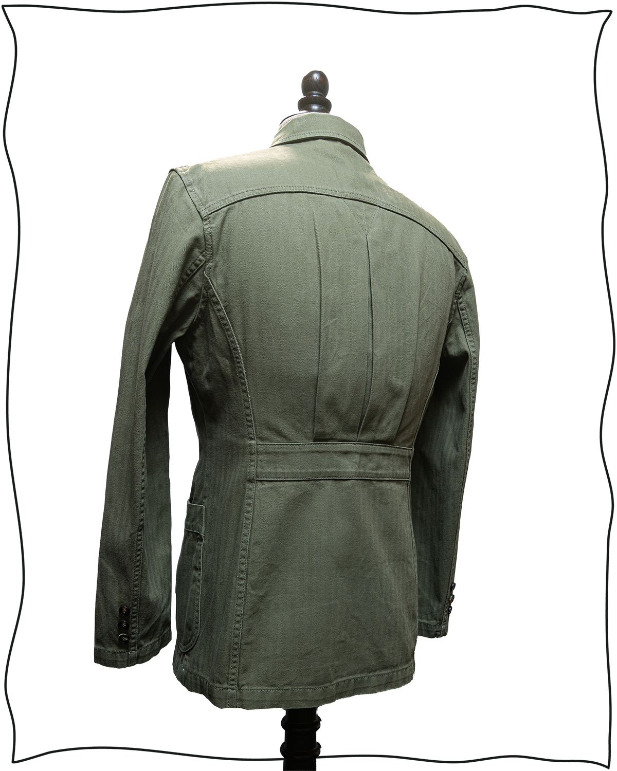 Sample Drab Herringbone Twill King Cole Jacket Size 40