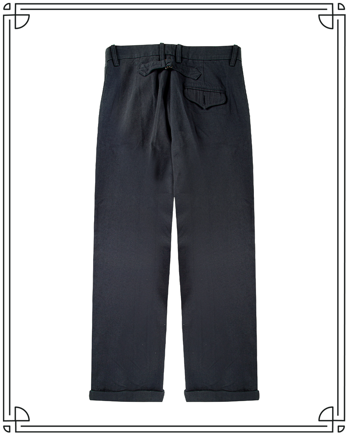 Sample Navy Cinch Back Work Trousers Size 42