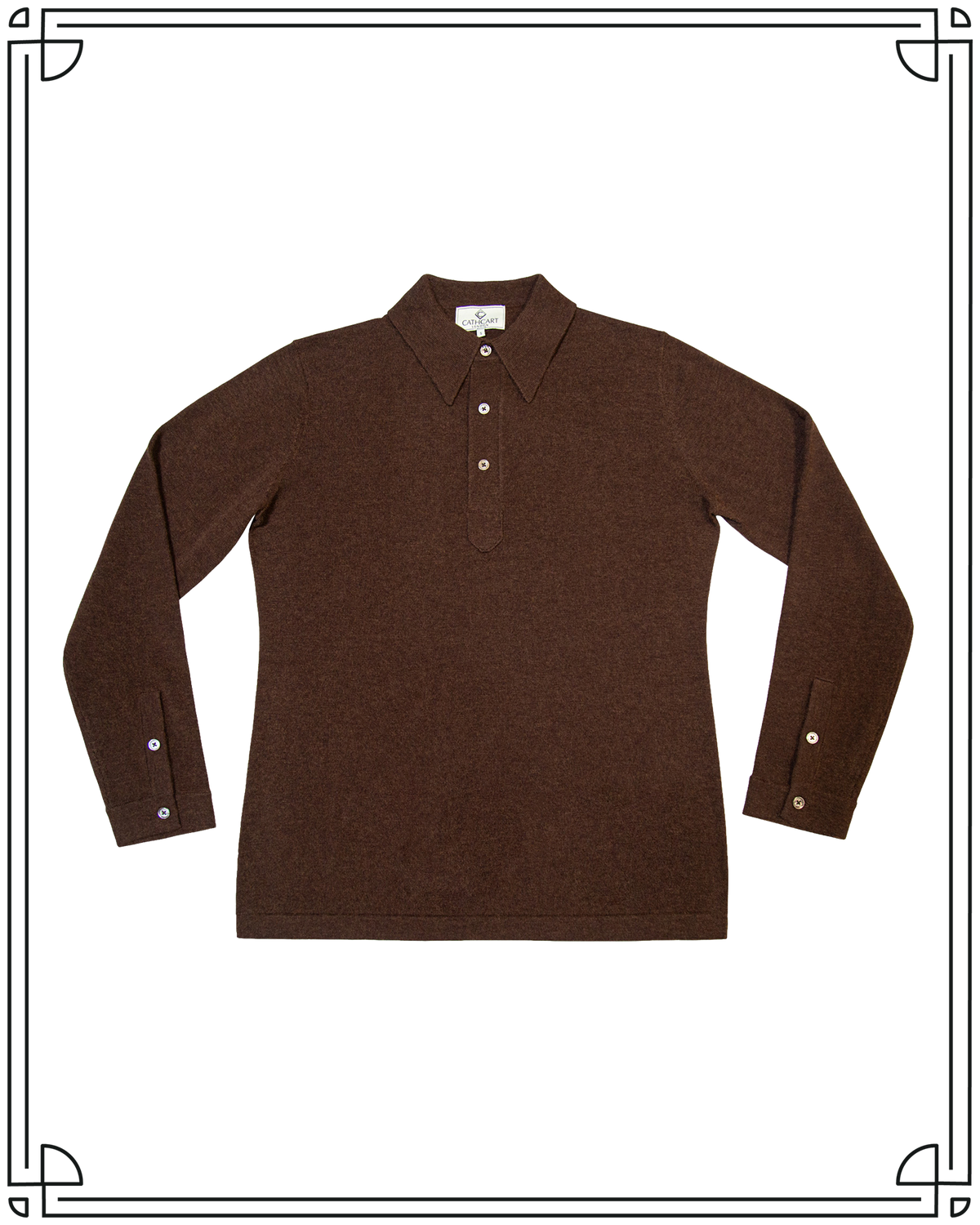 Sample Chocolate Merino Polo Size XS