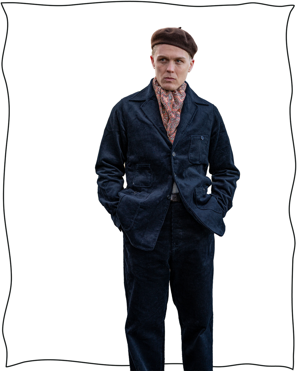 Midnight Corduroy Artisan Suit Size 38/32