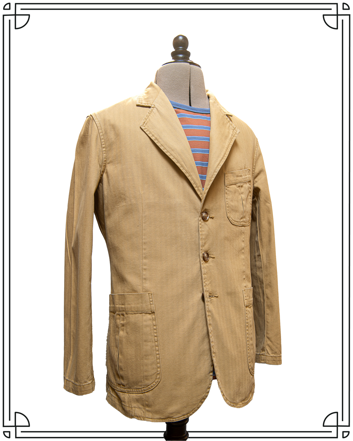 Sample Mustard Herringbone Twill King Cole Jacket Size 44